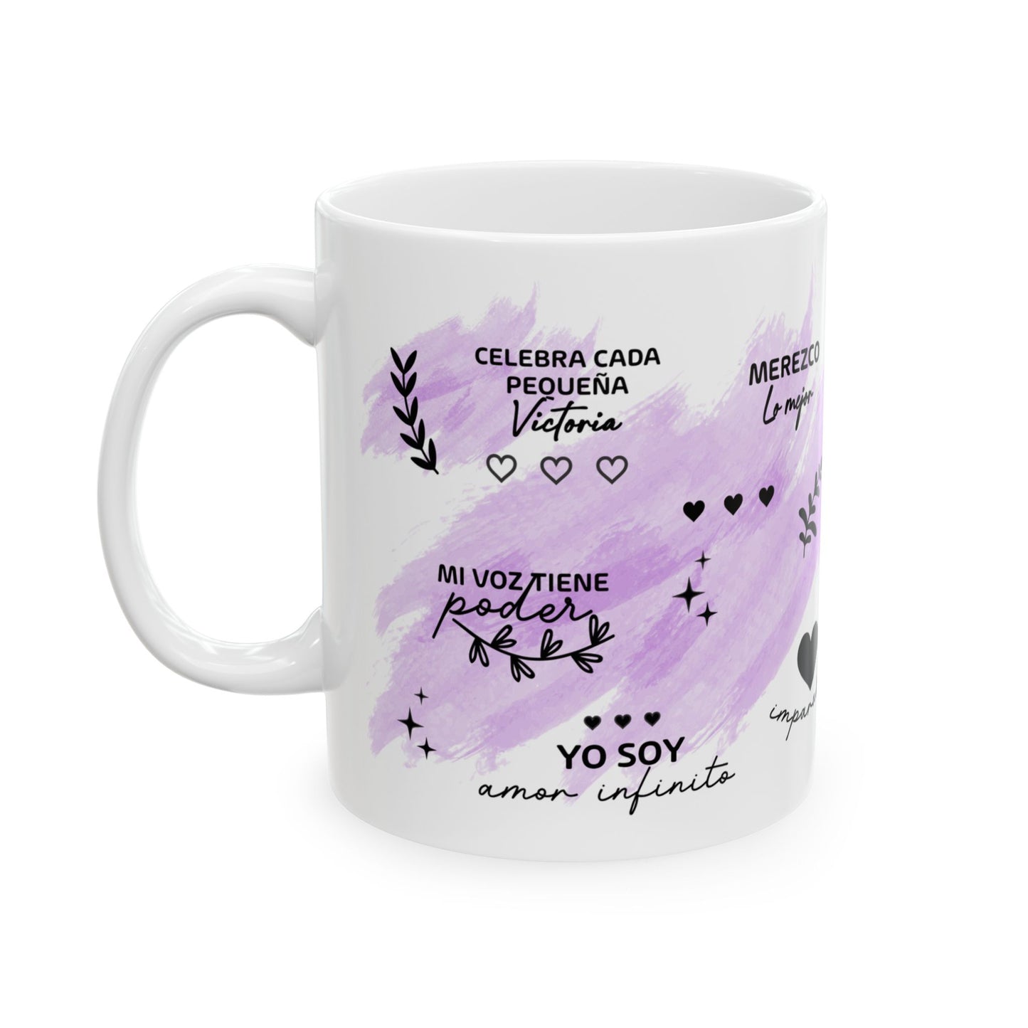 ✨ Taza Mantras de Poder – Inspírate cada mañana, conquista cada día
