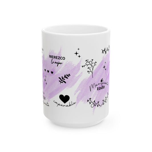 ✨ Taza Mantras de Poder – Inspírate cada mañana, conquista cada día