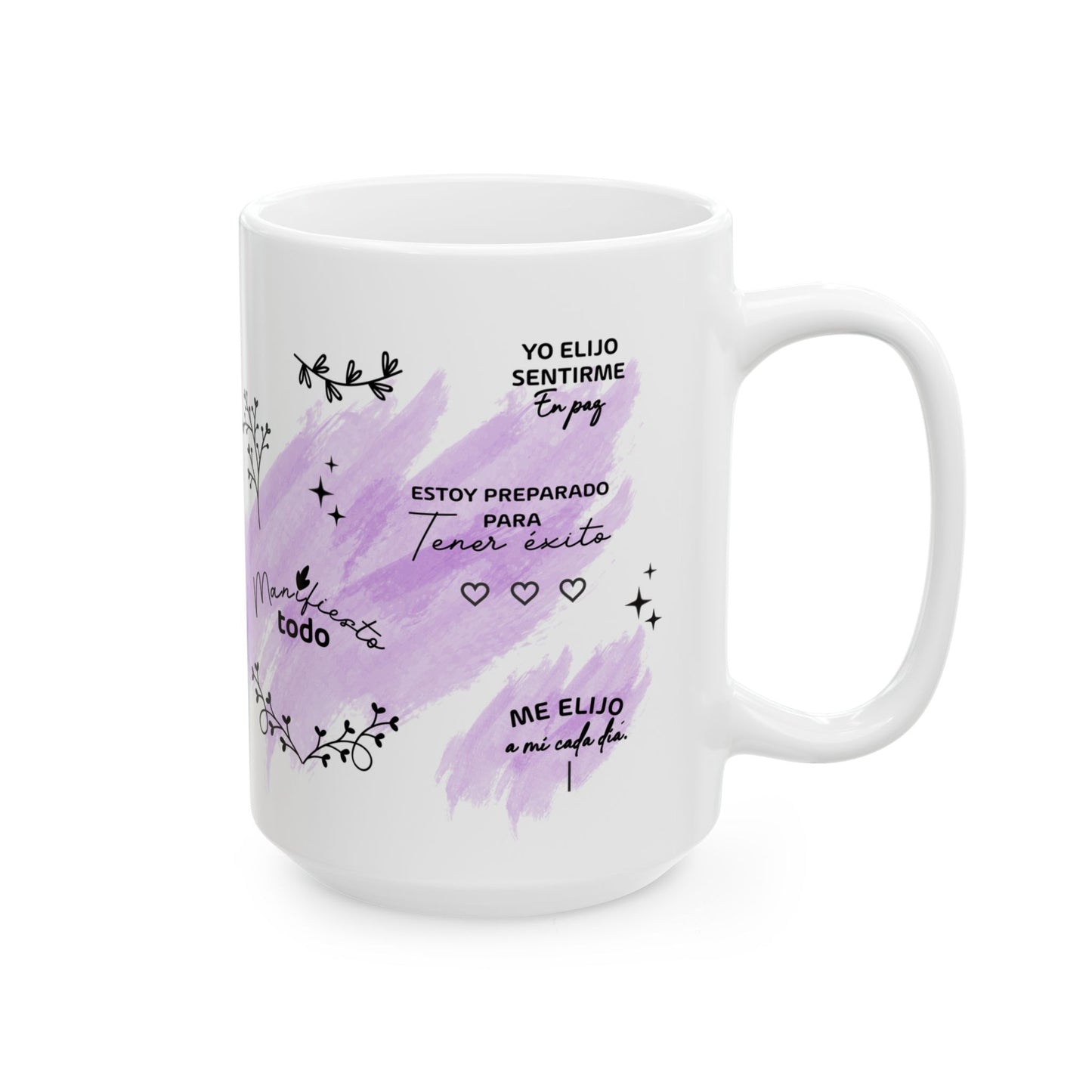 ✨ Taza Mantras de Poder – Inspírate cada mañana, conquista cada día