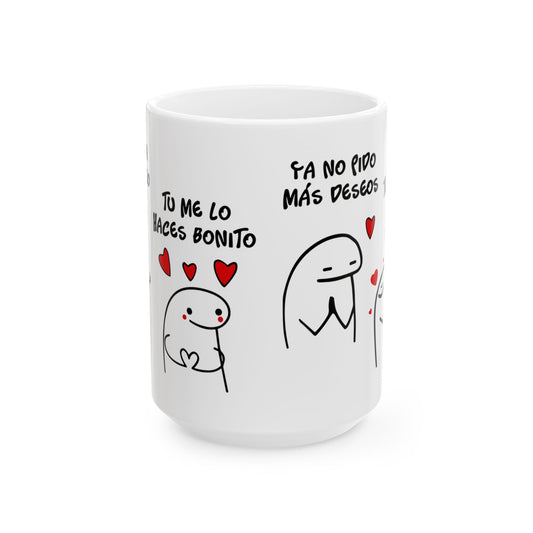 💖 Taza “Tú me haces bonito el día” – Amor en cada sorbo