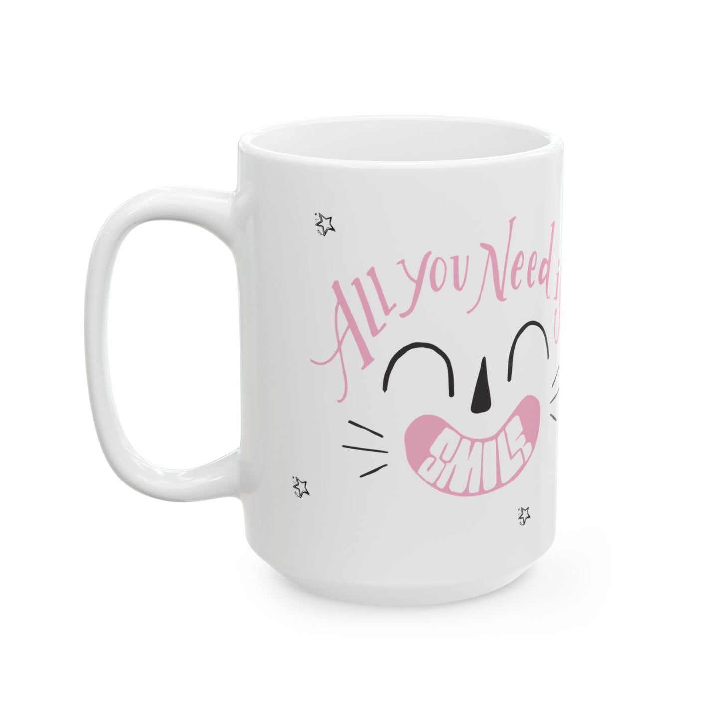 ✨ Todo lo que necesitas es una sonrisa… ¡y tu taza favorita! ✨