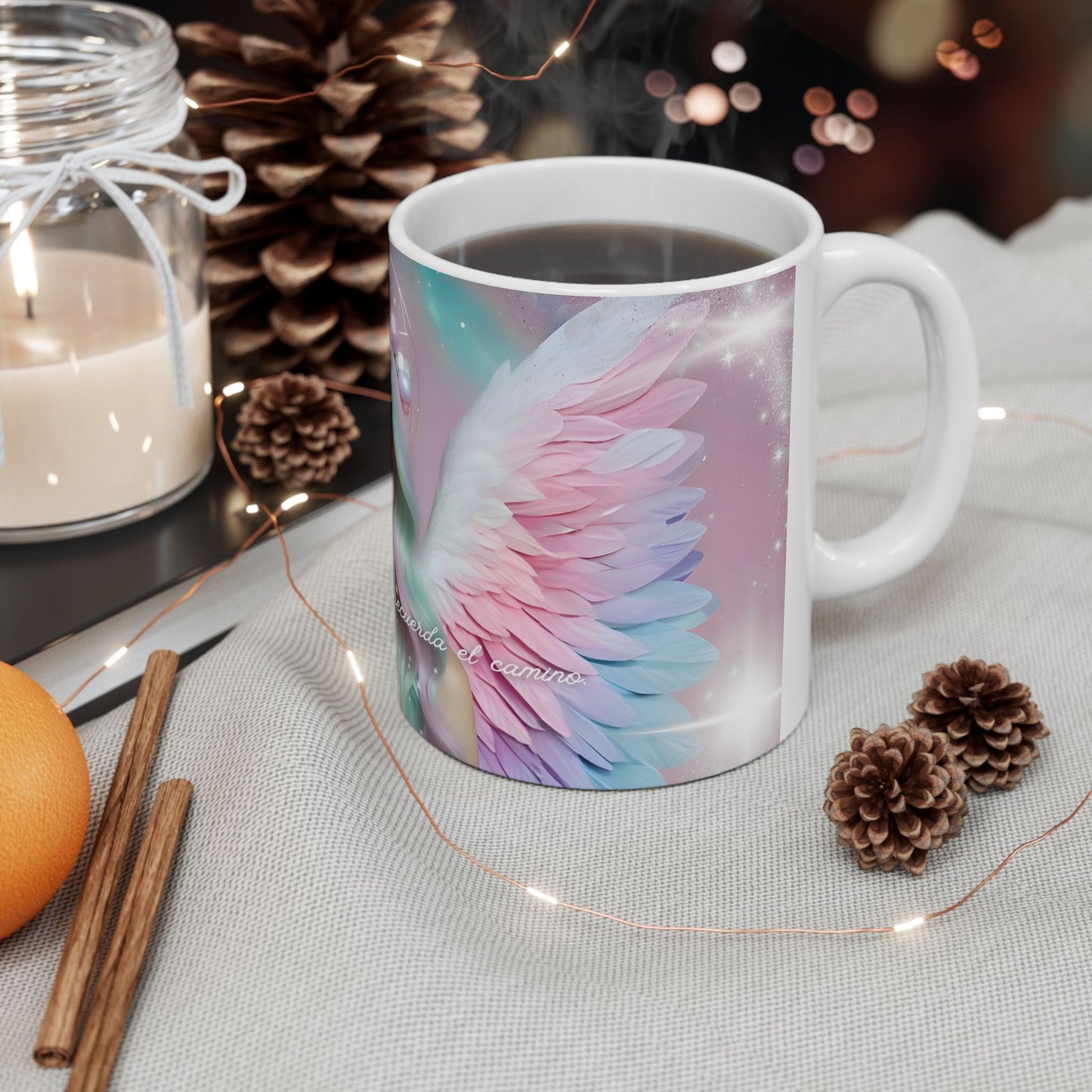 ☕✨ Taza “Abre tus alas” – Belleza celestial para tu día a día