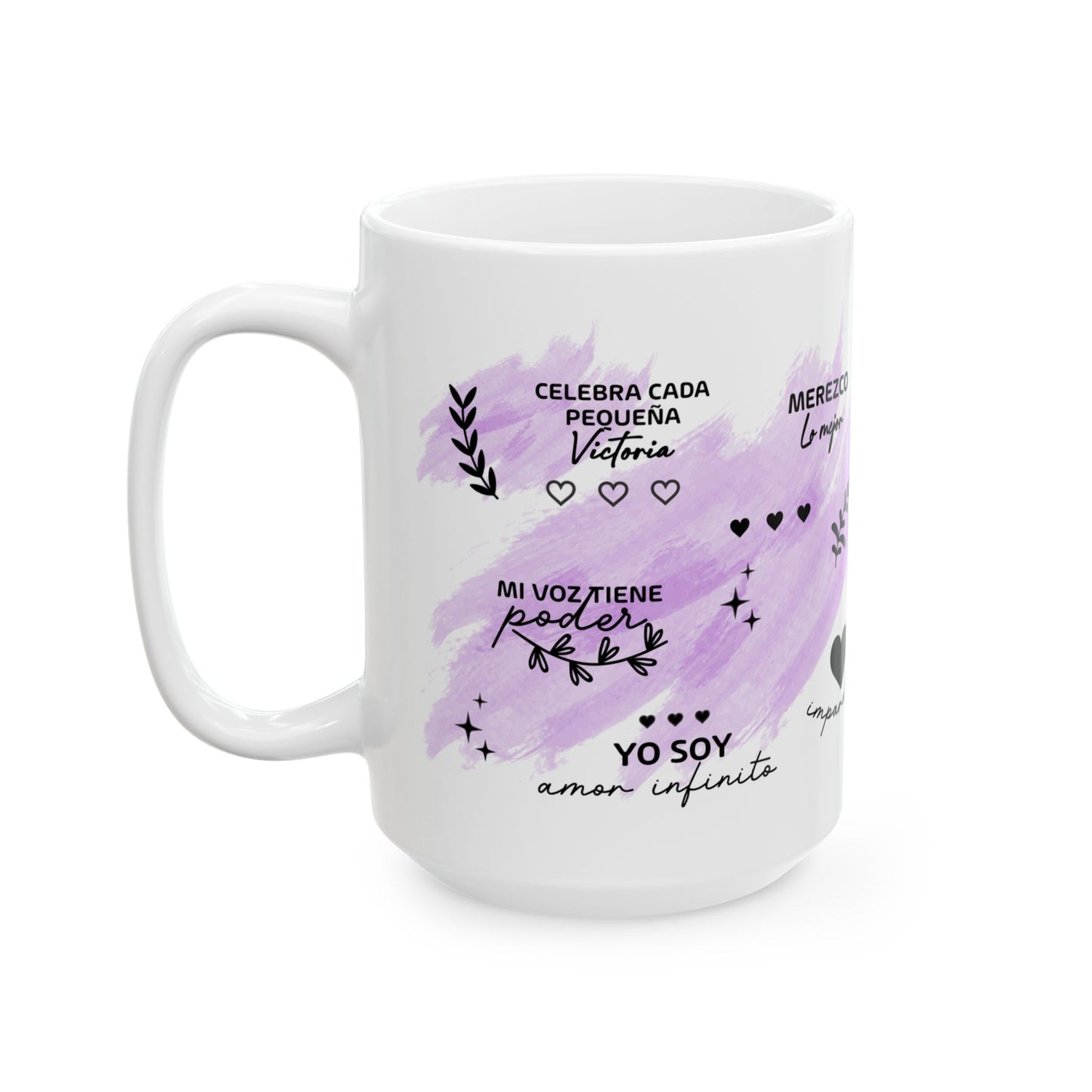 ✨ Taza Mantras de Poder – Inspírate cada mañana, conquista cada día