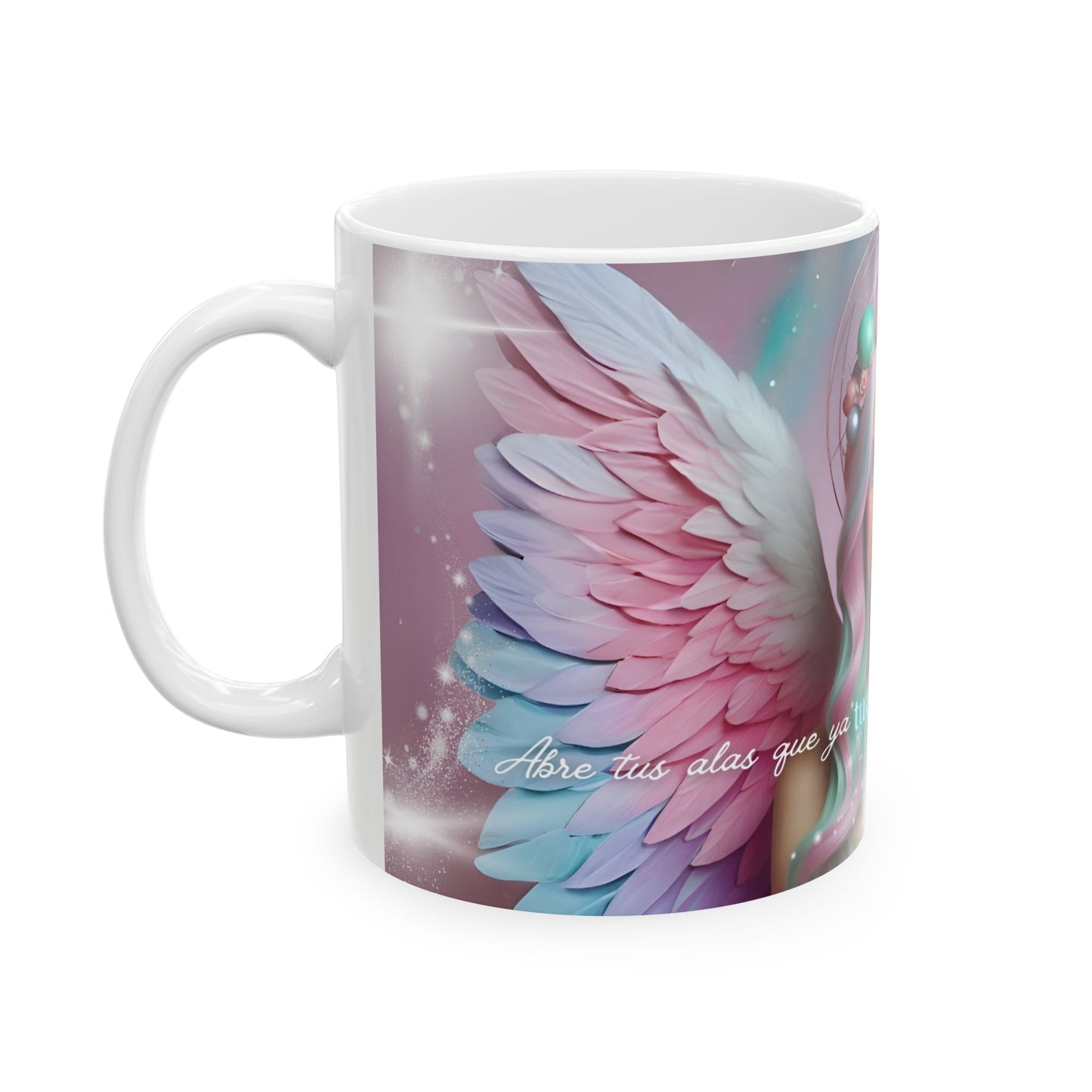 ☕✨ Taza “Abre tus alas” – Belleza celestial para tu día a día